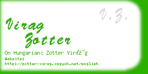 virag zotter business card